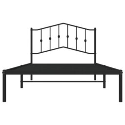 Berkfield Metal Bed Frame Without Mattress With Headboard Black 107X203Cm - thumbnail 5