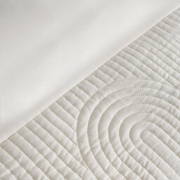 OHS Filled Pinsonic Arches Panel Duvet Cover Bedding Set, Cream - King - thumbnail 4