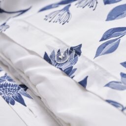 Sabrina Floral Blue & White King Duvet Cover & Pillow Case Set - thumbnail 4