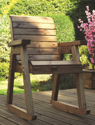 Charles Taylor Wooden Garden Rocker Seat Rocking Chair Fp - image 1