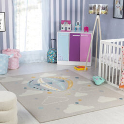 Livabliss Ankara-Kids Multicoloured Grey Blue Washable Rug For Children's Rooms 120 X 170 Cm Easy Care, Non Shedding - thumbnail 2