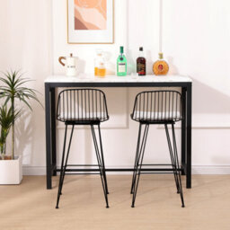 Nordlys Set 2 Of Bar Stools In Metal And Gray Fabric Industrial Style Dining Room - thumbnail 8