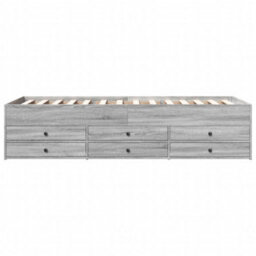 Berkfield Daybed With Drawers Without Mattress Grey Sonoma 90X200 Cm - thumbnail 4