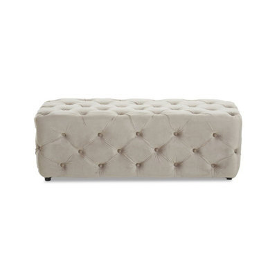 Buttercup Farm Alea Mink Velvet Bench - Wood/textile - L45 X W120 X H38 Cm - image 1