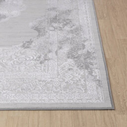 Livabliss Lustro-Vintage Grey Off-White Beige Traditional Boho Living Dining Bedroom Rug 160 X 220 Cm Easy Care, Non Shedding - thumbnail 5