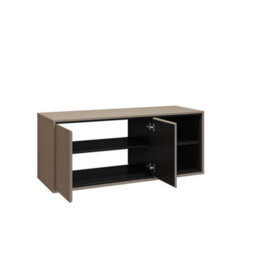 Arte Irvine 60 Floating Vanity Unit W1200mm H510mm D480mm - Congo & Black With Two Hinged Doors And Modern Floating Design - thumbnail 2