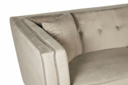 Orsina Ferris Mink Velvet 3 Seat Sofa - thumbnail 5