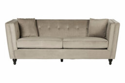 Orsina Ferris Mink Velvet 3 Seat Sofa - thumbnail 6