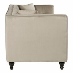 Orsina Ferris Mink Velvet 3 Seat Sofa - thumbnail 3