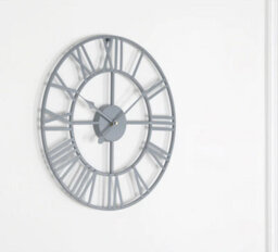 Eos Skeleton Wall Clock With Roman Numerals - Grey / 40Cm - thumbnail 6