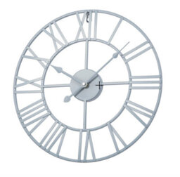 Eos Skeleton Wall Clock With Roman Numerals - Grey / 40Cm - thumbnail 3