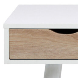 Wyld Haus Dresden Office Desk - White Top & Sonoma Oak Drawers, 3-Drawer, 1100 X 500 X 771 mm - thumbnail 6