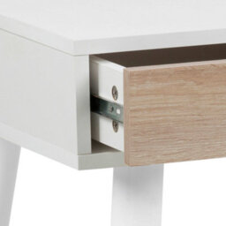 Wyld Haus Dresden Office Desk - White Top & Sonoma Oak Drawers, 3-Drawer, 1100 X 500 X 771 mm - thumbnail 8