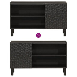 Berkfield Tv Cabinet Black 80X31X46 Cm Solid Wood Mango - thumbnail 6