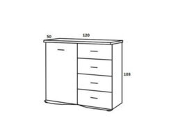 Arte Elegant Oak San Remo Sideboard H1000mm W1200mm D500mm - Perfect For Modern Classic Homes - thumbnail 3