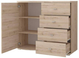 Arte Elegant Oak San Remo Sideboard H1000mm W1200mm D500mm - Perfect For Modern Classic Homes - thumbnail 2