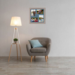 AK Frames 12X12 Rose Gold Modern Multi Photo Frame With Pompadour Mount - Holds 4 Apertures (4X) 6X4 Photos - thumbnail 3
