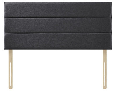 "Slumbre Eton Chenille 2Ft6 Small Single 20"" Headboard - Charcoal"