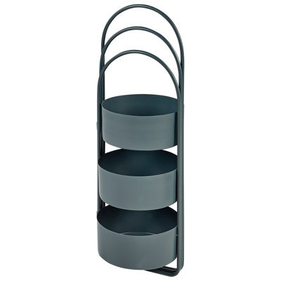 Wyld And Coco Evergreen Foldable 3-Planter Stand Dark Blue Iron 56 X 26 X 75 Cm - image 1