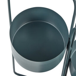 Wyld And Coco Evergreen Foldable 3-Planter Stand Dark Blue Iron 56 X 26 X 75 Cm - thumbnail 6