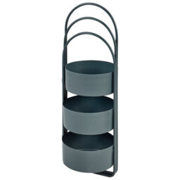 Wyld And Coco Evergreen Foldable 3-Planter Stand Dark Blue Iron 56 X 26 X 75 Cm - thumbnail 1