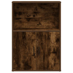 Berkfield Bookcase Smoked Oak 60X24X85 Cm Engineered Wood - thumbnail 4