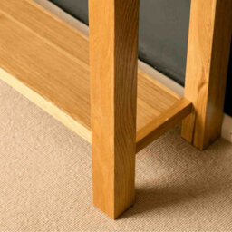 London Oak 85Cm Console Table With Drawers - By Roseland Furniture - thumbnail 9