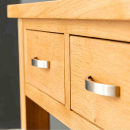 London Oak 85Cm Console Table With Drawers - By Roseland Furniture - thumbnail 8
