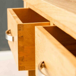London Oak 85Cm Console Table With Drawers - By Roseland Furniture - thumbnail 7