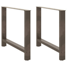 Berkfield Dining Table Legs Natural Steel 2 Pcs 100X(72-73) Cm Steel