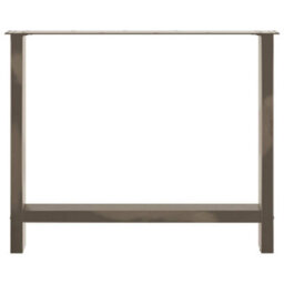 Berkfield Dining Table Legs Natural Steel 2 Pcs 100X(72-73) Cm Steel - thumbnail 5