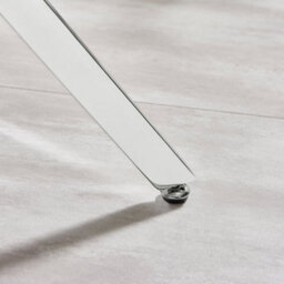 Furniturebox Uk Leonardo Side Table With Grey Glass Marble Effect Top And Silver Legs - thumbnail 6
