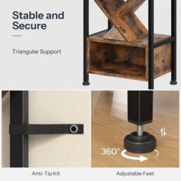 Freestanding Bookcase Storage Display Shelf Unit - thumbnail 5