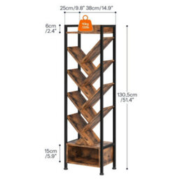 Freestanding Bookcase Storage Display Shelf Unit - thumbnail 2