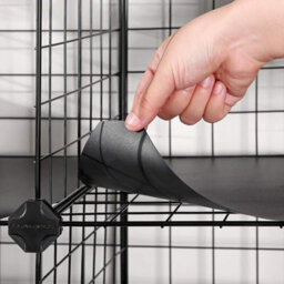 Storage Unit, 12-Cube Wire Mesh System For Home Organization, Black - thumbnail 6