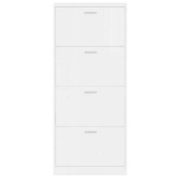 Walplus Shoe Cabinet High Gloss White 59X17X150 Cm Engineered Wood - thumbnail 6