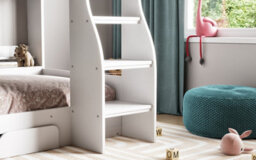 Flair Flick Wooden Bunk Bed With Storage - White - thumbnail 4