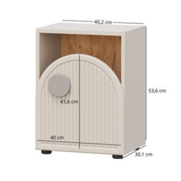 Heze Furniture Ping Multifunction Vertical Cabinet Shelf Unit Kids Bedroom - Cashmere - thumbnail 5