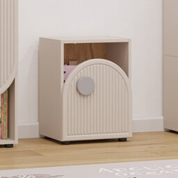 Heze Furniture Ping Multifunction Vertical Cabinet Shelf Unit Kids Bedroom - Cashmere - thumbnail 1