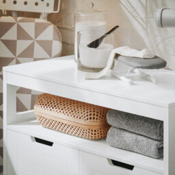 Sobuy Bzr121-W, Bathroom Cabinet Bathroom Storage Cabinet Cupboard With 2 Doors,white,w70Xd35Xh89 - thumbnail 9