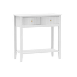 Melody Maison White 2 Drawer Console / Dressing Table - Hales White Range - thumbnail 8