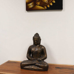Serenityy Medium Buddha Classic Antique Gold Statue 0.5M - 9Kg Decorative Home And Garden Ornament - thumbnail 1