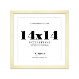 "14X14"" Gold Picture Frame - 14X14"" Square Frame With 13X13"" Mount For 14X14""/13X13"" Pictures Art Deco Style Room Decor, 1 Pack" - thumbnail 1
