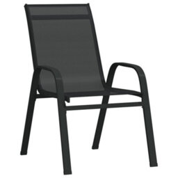 Walplus 5 Piece Garden Dining Set Black - thumbnail 4