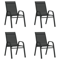 Walplus 5 Piece Garden Dining Set Black - thumbnail 3
