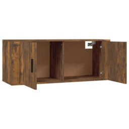 Berkfield Classic 2 Piece Tv Cabinet Set Smoked Oak Engineered Wood - thumbnail 5