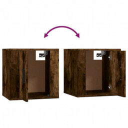 Berkfield Classic 2 Piece Tv Cabinet Set Smoked Oak Engineered Wood - thumbnail 7