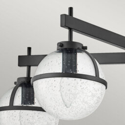 Luminosa Lighting Luminosa Hollis 5 Light Multi Arm Semi Flush Ceiling Lamp, Black Ip44 - thumbnail 2