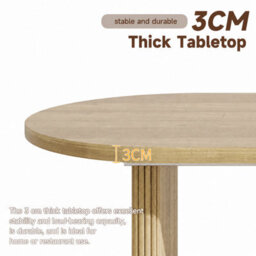 Btm Extendable Dining Table 140 Or 200X90Cm, Rounded Corner Table For 6 To 8 People, Thick Tabletop, Simple Style, Oak - thumbnail 8