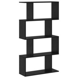 Berkfield Bookcase Black Oak 70 X 24 X 129 Cm Engineered Wood - thumbnail 7